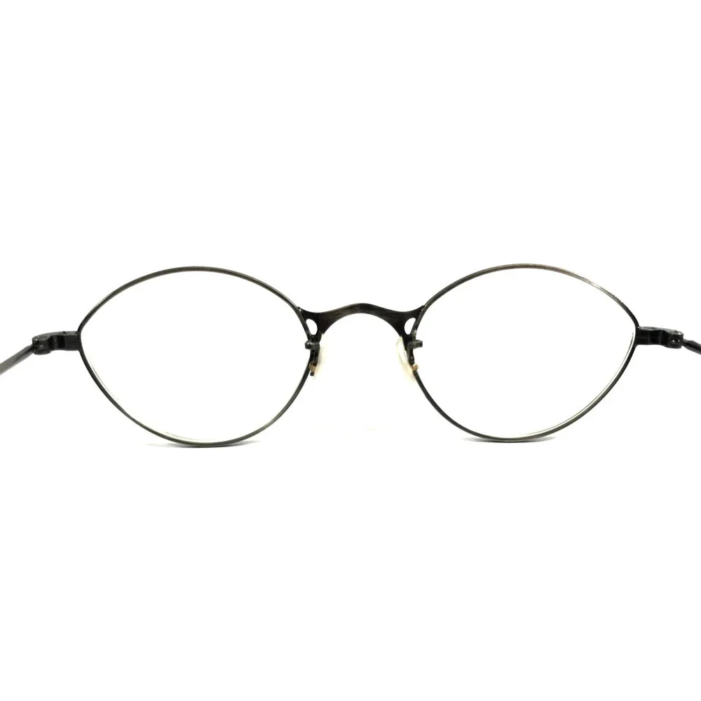 Vintage Oliver Peoples Eyeglasses Frames Tillie P Pewter with Clip-ons 43-21-130